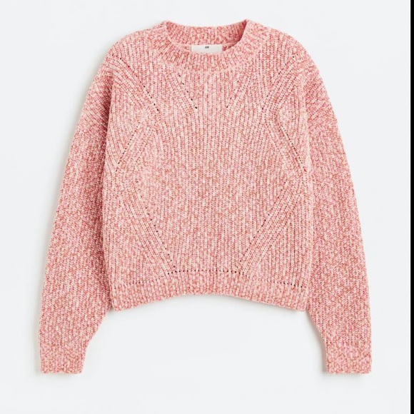 H&M Sweaters - H&M Chenille Soft Oversized fit Dolman Sleeve Casual 💕Pink Knit Sweater
